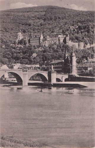 Ansichtskarte / Postkarte Heidelberg am Neckar, Schloss, Alte Brücke, Blick von Neuenheimer Landstraße