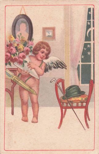 Valentinstags-Postkarte Engel