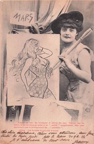 Dame mit Staffelei, mit einem Bild des Künstlers Mars,