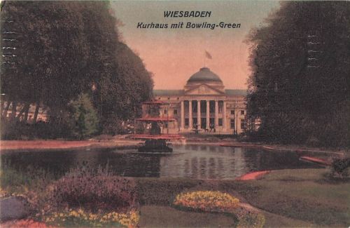 Ansichtskarte Wiesbaden Kurhaus u. Bowling Green