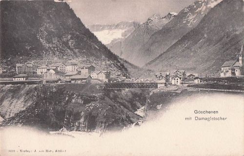 AK Goeschenen, Teilansicht und Dammagletscher