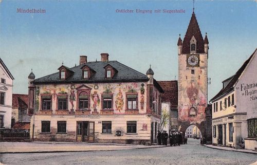 Mindelheim Östlicher Eingang mit Siegeshalle Fahrra Repar Max
