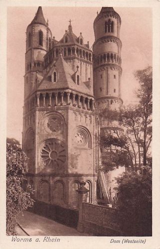 Worms a. Rhein Dom (Westseite)