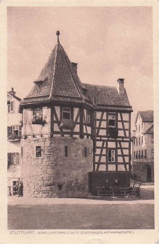 Postkarte Schellentürmle Stuttgart