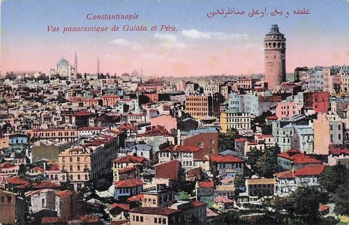 Constantinople. Vue panoramique de Galata et. Péra.