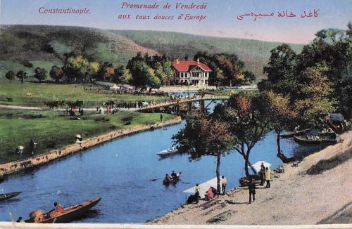 AK Constantinople, Promenade de Vendredi aux eaux douces d`Europe, Freitags-Promenade an den Süssen Wassern von Europa
