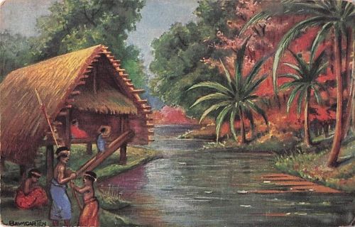 Künstler Postkarte Baumgarten, Fritz, Neumecklenburg Neuirland