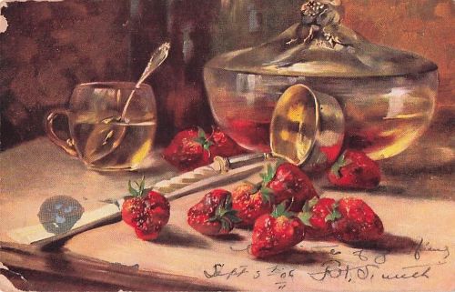 Allgemeine Grüße Postkarte Obst Lebensmittel