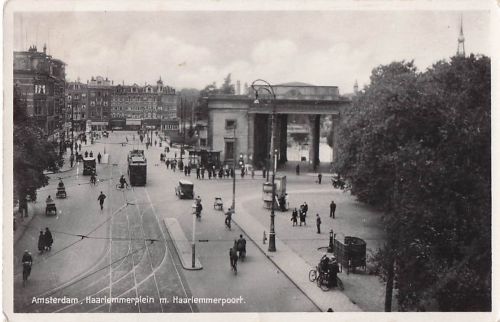 Amsterdam, Haarlemmerplein m. Haarlemmerpoort.