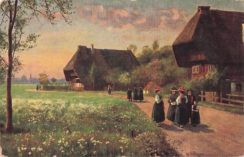 Künstler-AK H. Hoffmann: Frauen in traditioneller Tracht