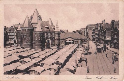AK NIEDERLANDE AMSTERDAM MARKTPLATZ NETHERLANDS