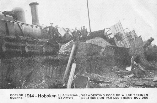 OORLOG GUERRE 1914 - Hoboken bij lez Antwerpen Anvers