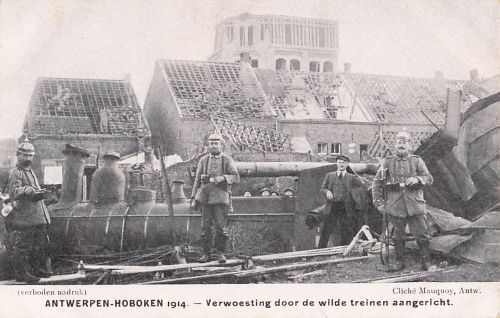 OORLOG GUERRE 1914 - Hoboken bij lez Antwerpen Anvers