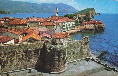Postkarte Carte Postale Budva Pogled na Budvu i Stare Zidine