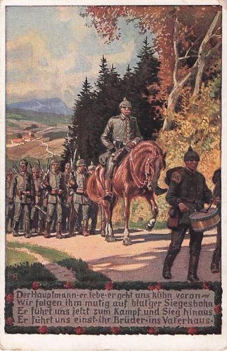 Künstler-Ansichtskarte Paul Hey: Verein für das Deutschtum im Ausland, Der Hauptmann, er lebe.