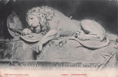 Löwendenkmal in Luzern, Schweiz.