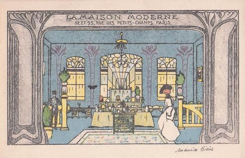 Maurice Biais Werbe-Lithografie für „La Maison Moderne