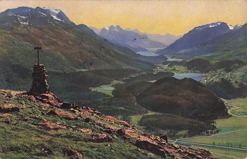 Ak Muotathal Kanton Schwyz, Blick auf die Oberengadinerseen