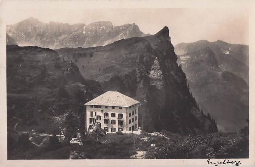 Engelberg OW Hotel Tr?bsee mit Bitzistock Kat. Engelberg