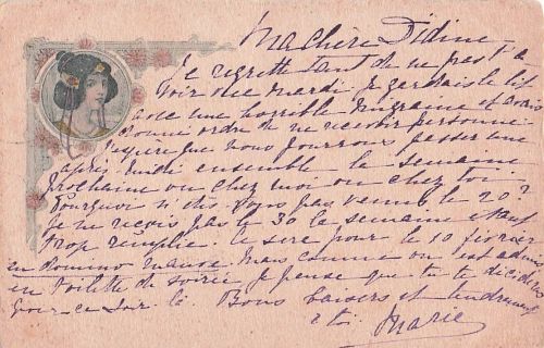 Ansichtskarte aus der Zeit des Jugendstils