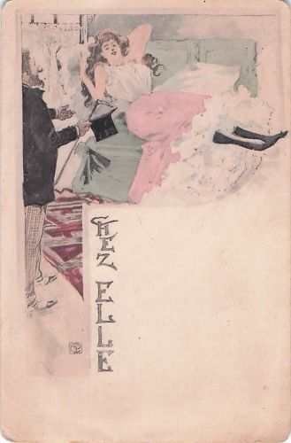 ILLUSTRATOREN-THEMA - POSTKARTE, SIGNIERT VON "CONRAD", ZU HAUSE - JUGENDART