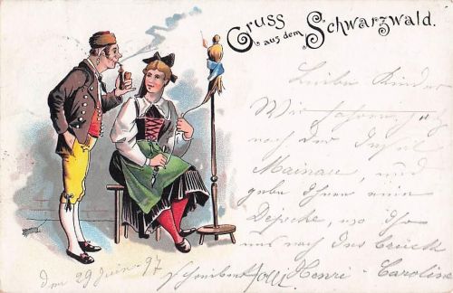 Gruss aus dem Schwarzwald - Litho - Künstler-AK Eugen Felle
