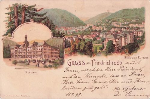 Gruss aus Friedrichroda - Litho