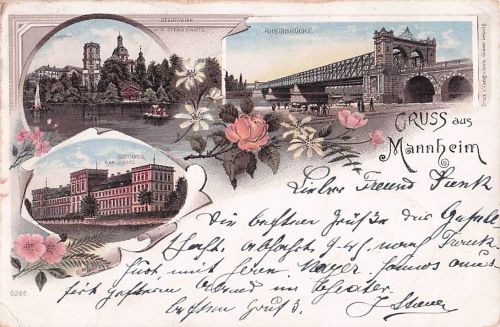 Gruss aus Mannheim - Litho