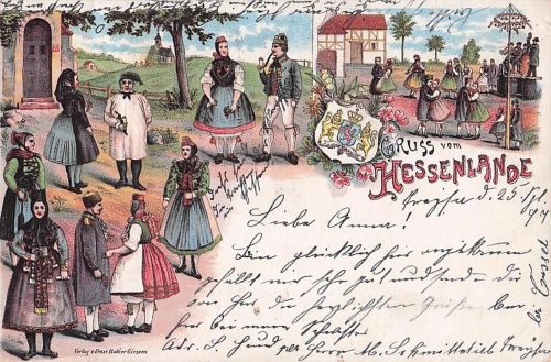 Gruss vom Hessenlande - Litho