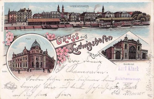 Gruss aus Ludwigshafen - Litho
