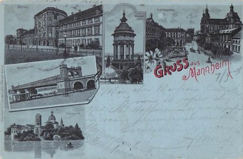 Gruss aus Mannheim - Litho