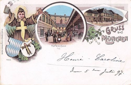 Gruss aus München“-Lithografie