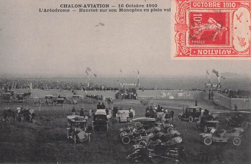 Flugschau in Chalon-sur-Saône, Frankreich, am 16. Oktober 1910.