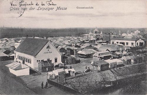Gruss von der Leipziger Messe Gesamtansicht