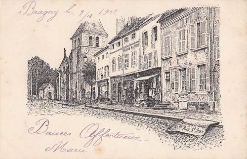 Bragny-sur-Saône, Frankreich, datiert auf das Jahr 1902