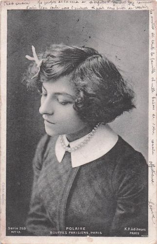POLAIRE, ÉMILIE MARIE BOUCHAUD, SINGER, ACTRESS, Vintage Postcard