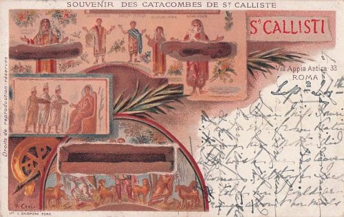 1905 S. Callisti Katakomben Rom Italien Frühchristliche Literatur Salomone Postkarte