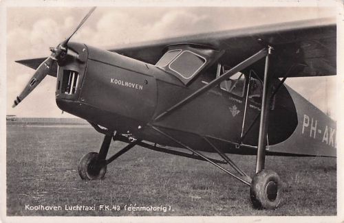 Ak Niederländisches Zivilflugzeug, Koolhoven FK 43