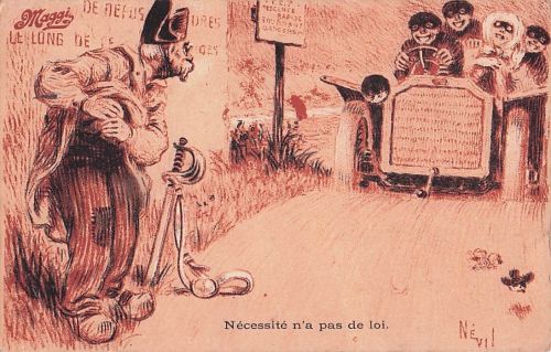 Diese historische Postkarte ist eine Werbung der Marke Maggi.