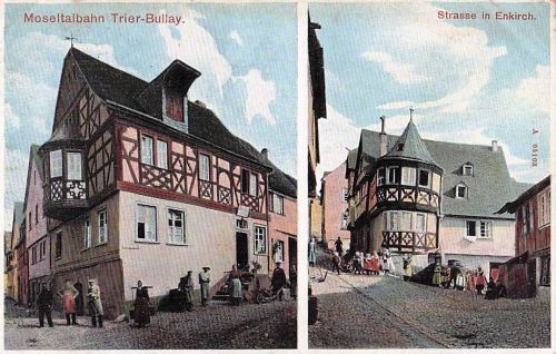 Moseltalbahn Trier-Bullay Strasse in Enkirch.