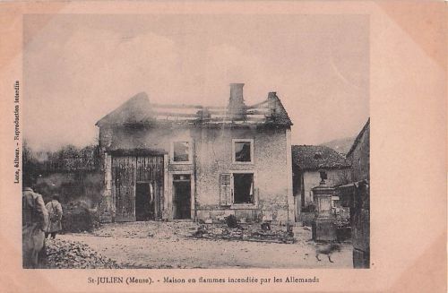 Saint-Julien, Meuse, während des Ersten Weltkriegs.