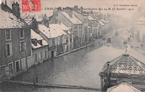 44. CHALON-S-SAONE Inondations des 24 & 25 Janvier 1910.