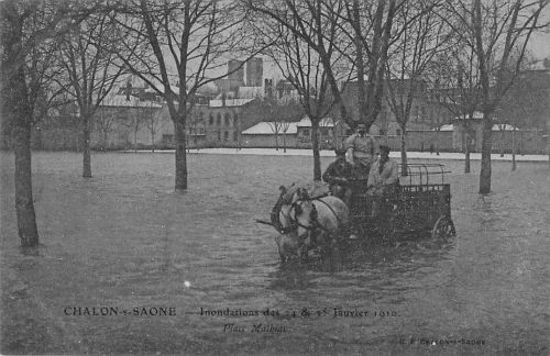 44. CHALON-S-SAONE Inondations des 24 & 25 Janvier 1910.