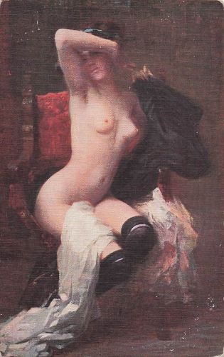Künstlers Galleli aus dem Jahr 1915, das eine junge Frau in einem Atelier zeigt.