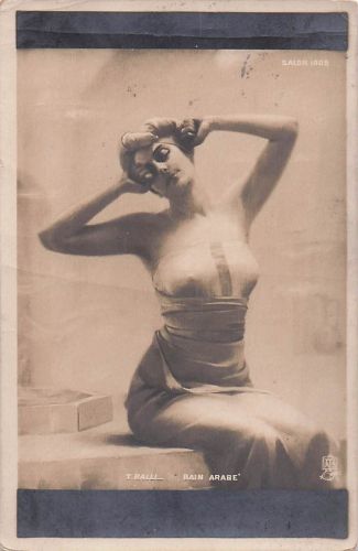 Tucks Paris Salon Bilder T Ralli Baine Arabe Schöne Dame Vintage Postkarte C40
