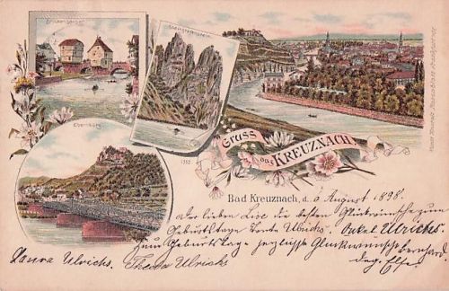 Lithographie, aus Bad Kreuznach.