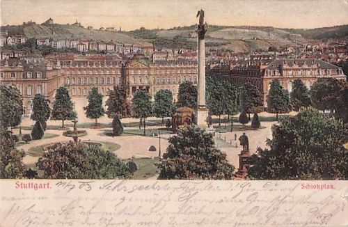 Stuttgart, Schloßplatz, Reliefkarte