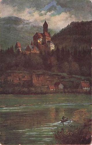 Künstler Ansichtskarte / Postkarte Hoffmann, H., Zwingenberg am Neckar, Schloss