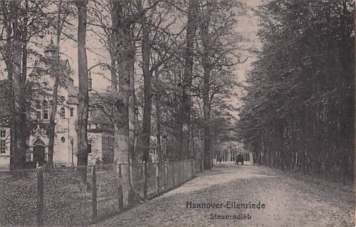 Ansichtskarte Hannover-Eilenriede, Steuerndieb, Strasse und Gebäude