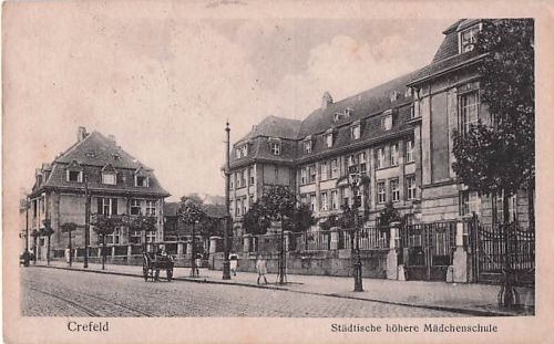 Ak Krefeld am Niederrhein, Städtische höhere Mädchenschule